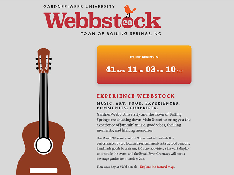 Webbstock Landing Page